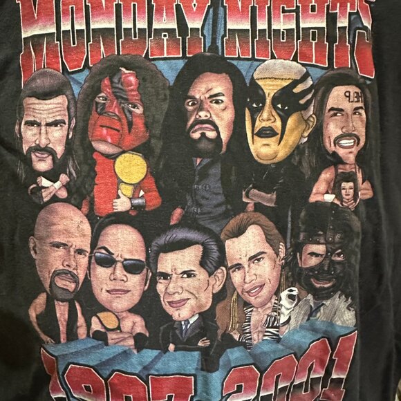 Monday Night Nitro Wrestling Men's Black T Shirt Size 2XL Off the Rope - Picture 2 of 4